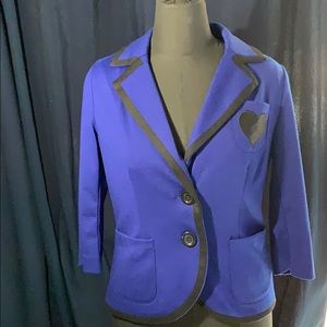 Blue and Black Trim Detail w/ Heart Pocket Jacket
